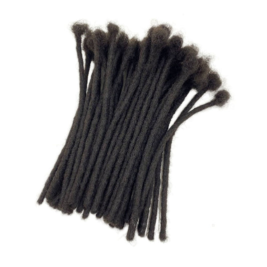 4-12 Inch Dreadlock Extensions 100% Human hair Nature Black 30locs