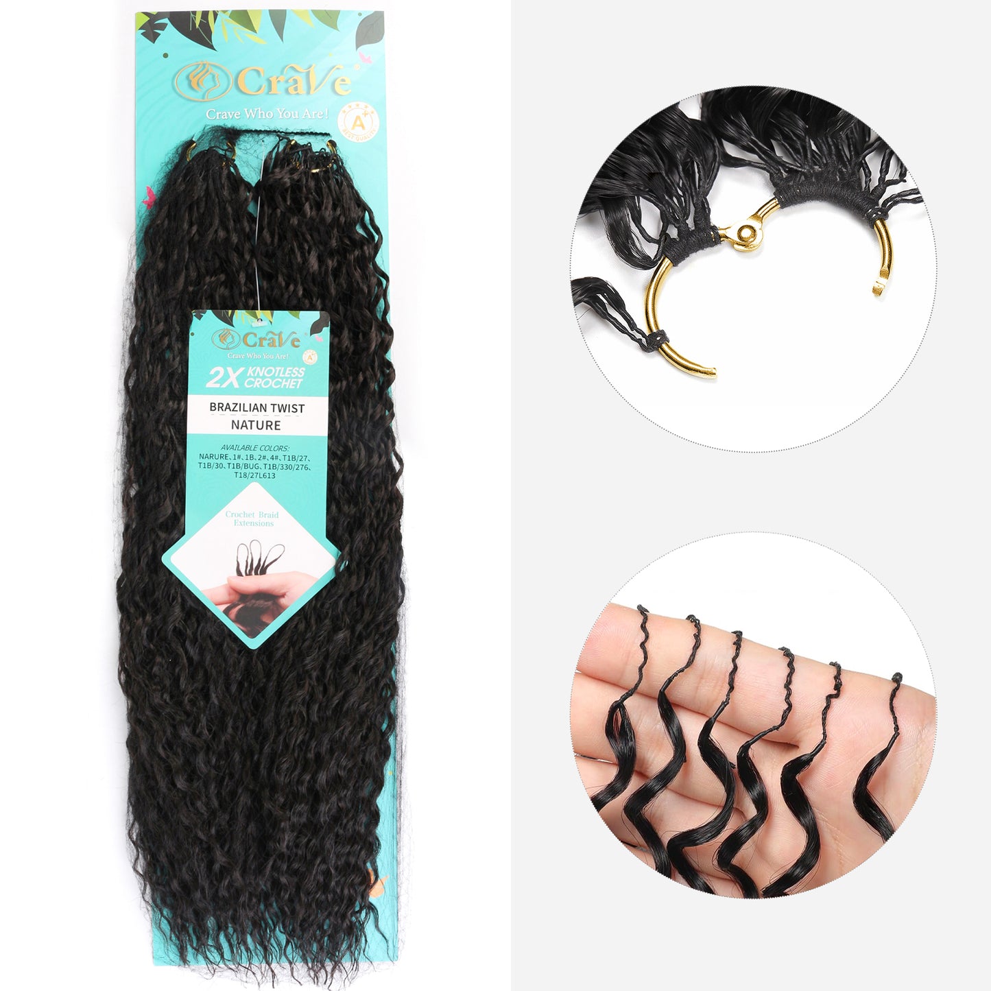 Feather Crochet Hair Brazilian Twist 20 inch