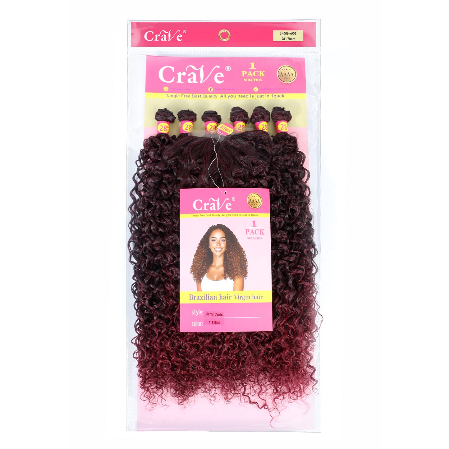 Jerry Curls Synthetic Hair Set 6+1 pieces / 28inch