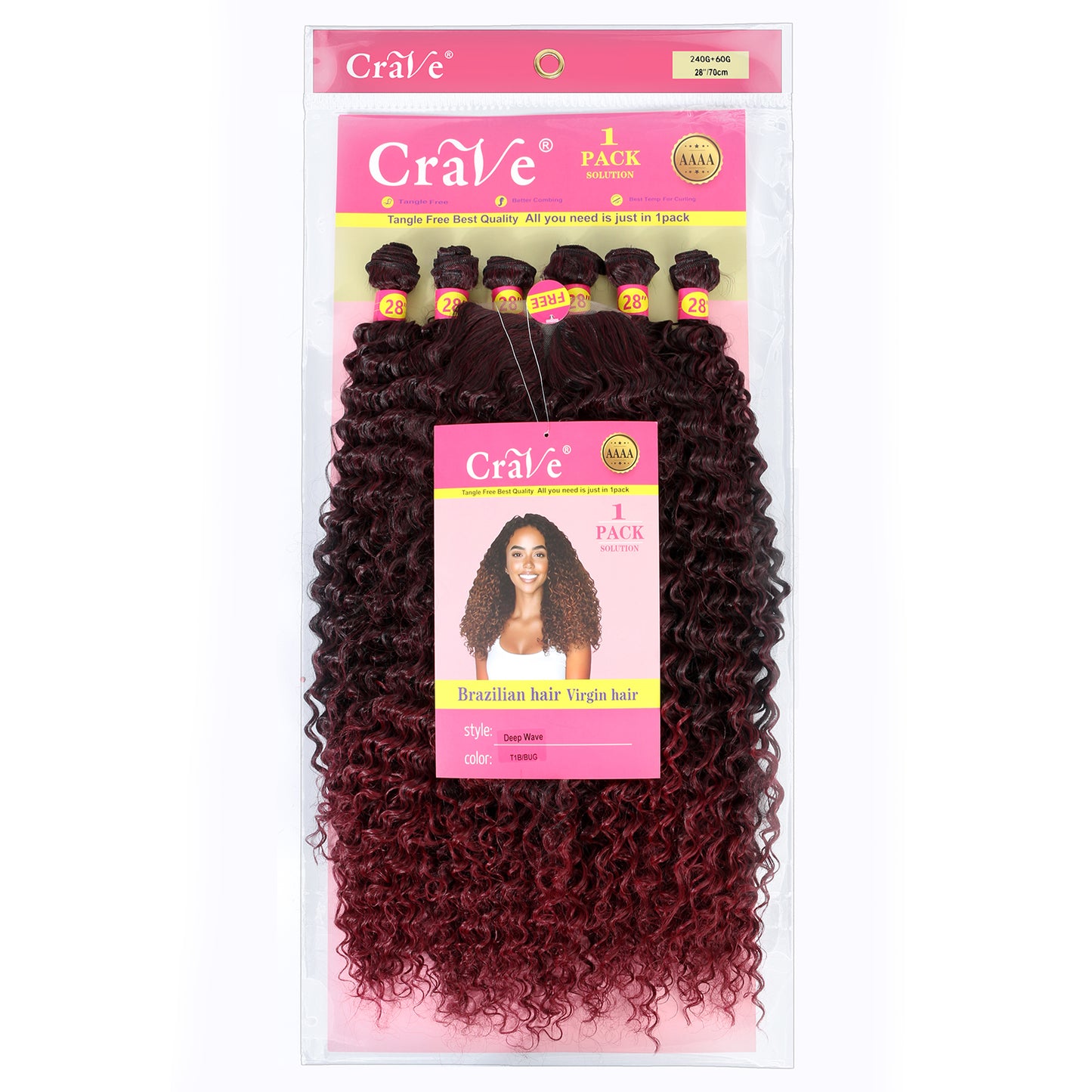 Deep Wave Synthetic Hair Set 6+1 pieces / 28inch