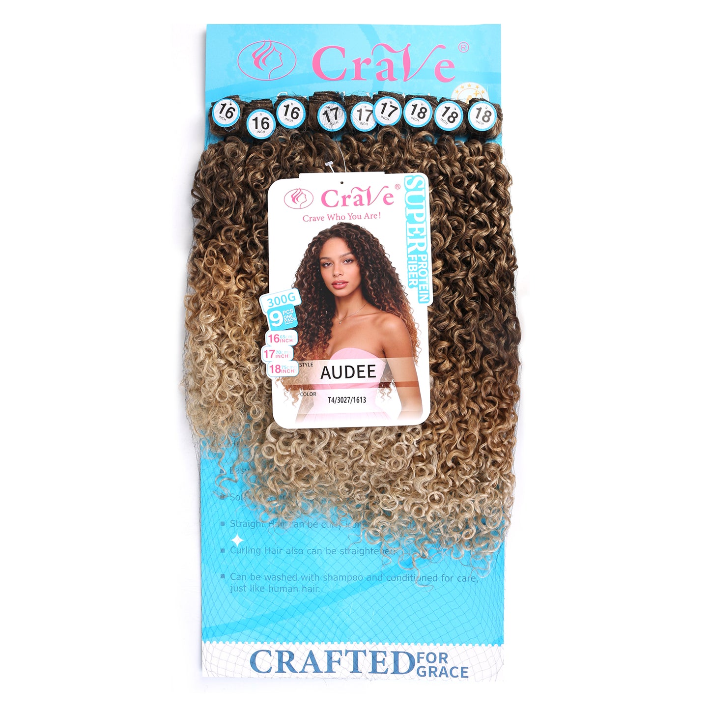 AUDEE Synthetic Hair Set 9 pieces / 16-17-18inch