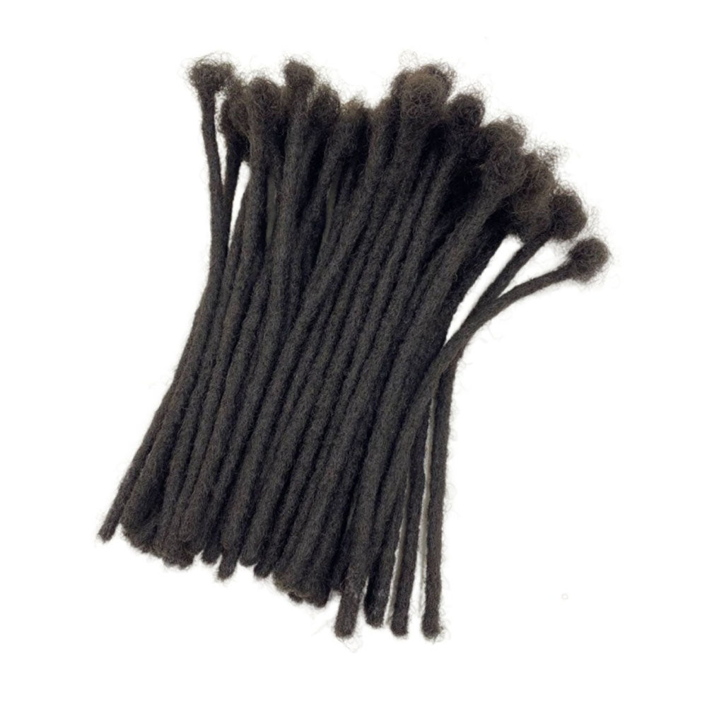 4-12 Inch Dreadlock Extensions  100% Human hair Nature Black 30locs