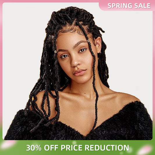 4-12 Inch Dreadlock Extensions  100% Human hair Nature Black 30locs