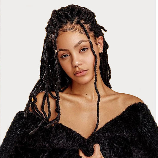 4-12 Inch Dreadlock Extensions  100% Human hair Nature Black 30locs