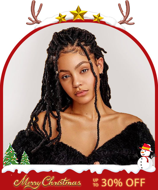 4-12 Inch Dreadlock Extensions  100% Human hair Nature Black 30locs