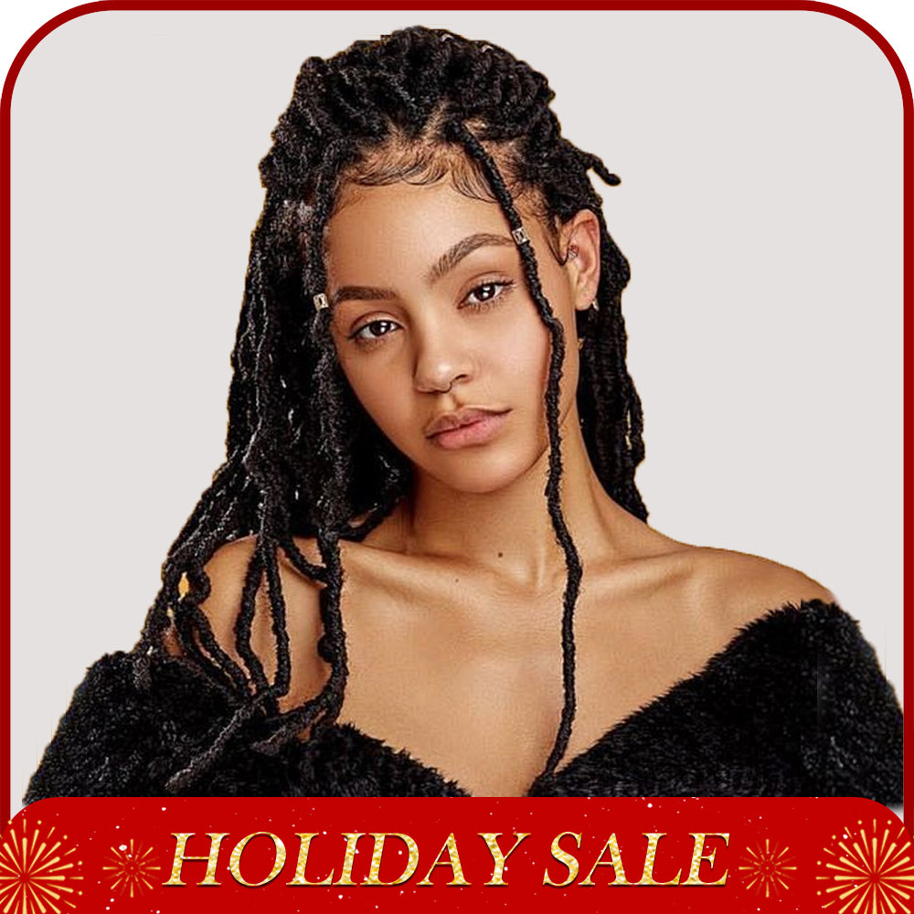 4-12 Inch Dreadlock Extensions  100% Human hair Nature Black 30locs