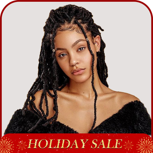 4-12 Inch Dreadlock Extensions  100% Human hair Nature Black 30locs