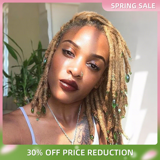 4-12 Inch 0.2-0.8cm 613 Dreadlock Extensions  100% Human hair 30locs