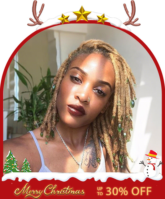 4-12 Inch 0.2-0.8cm 613 Dreadlock Extensions  100% Human hair 30locs