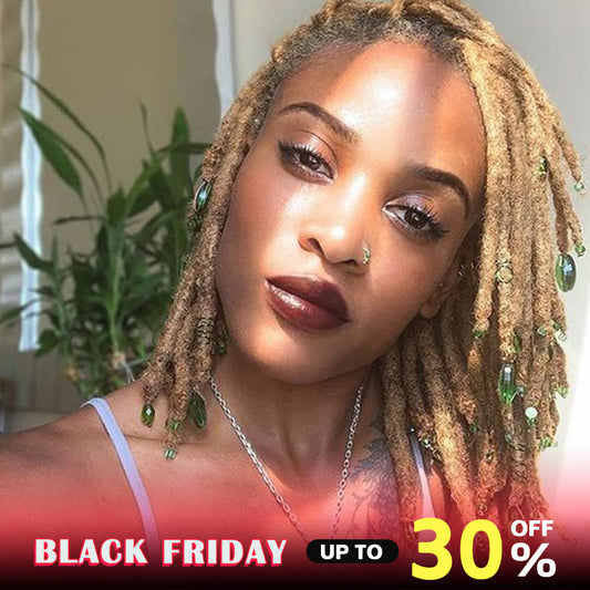 4-12 Inch 0.2-0.8cm 613 Dreadlock Extensions  100% Human hair 30locs