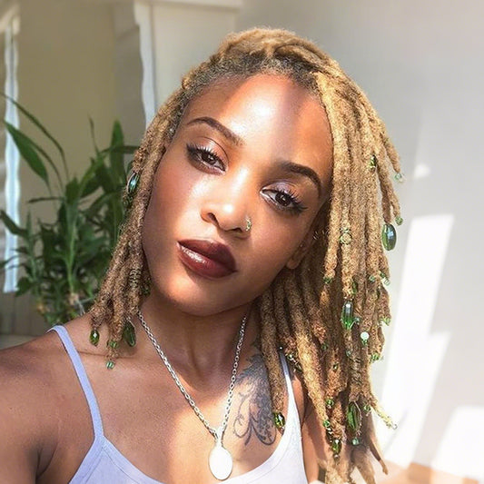 4-12 Inch 0.2-0.8cm 613 Dreadlock Extensions  100% Human hair 30locs