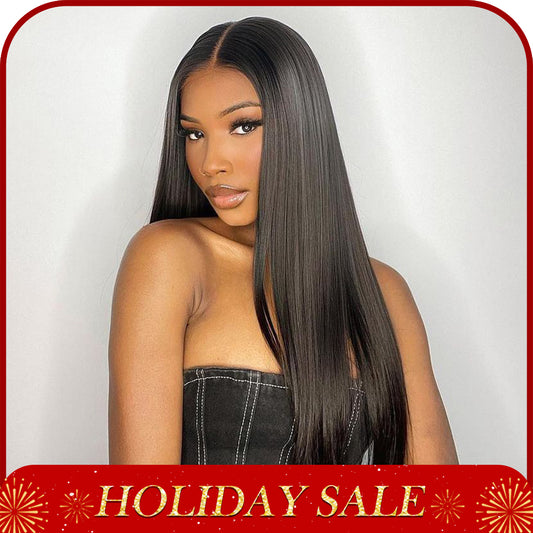 5x5 HD Front Lace Wig 10-30 inch Straight Human Hair Wig