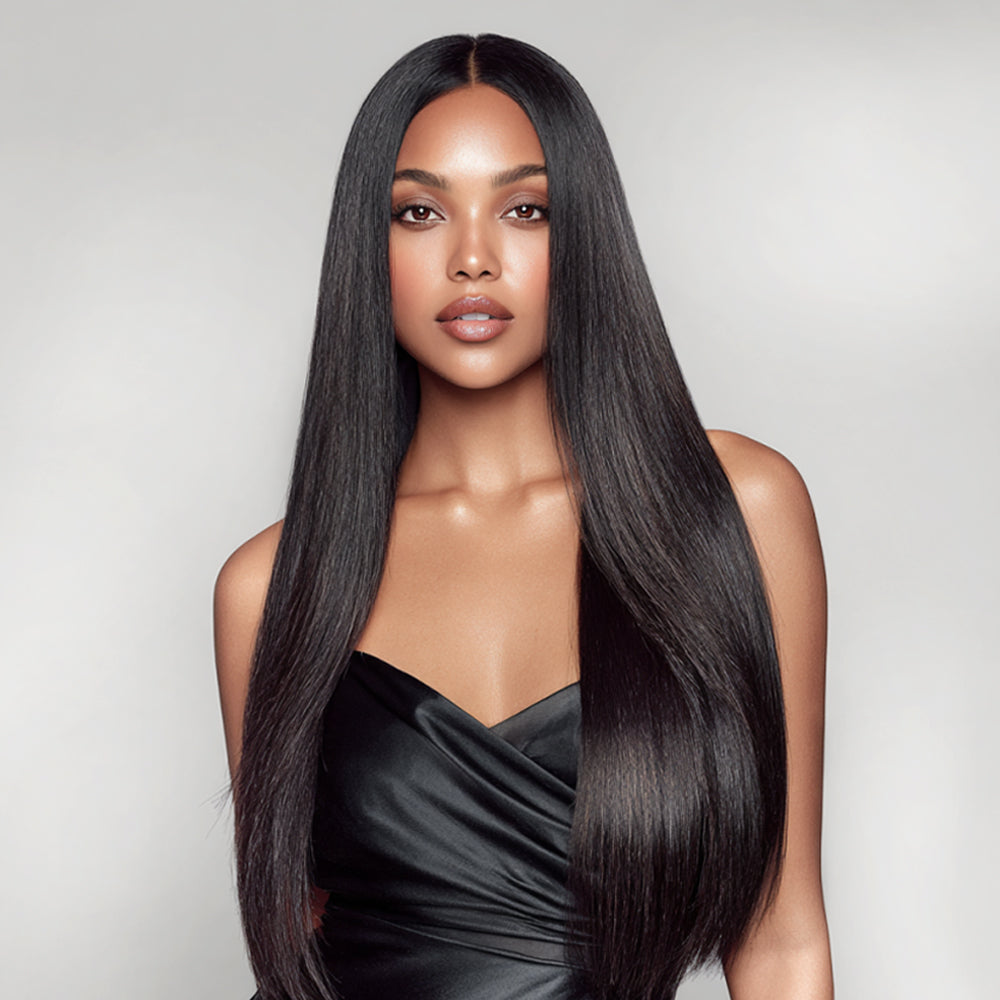 5x5 HD Front Lace Wig 18-30 inch Straight Human Hair Wig 200% Density