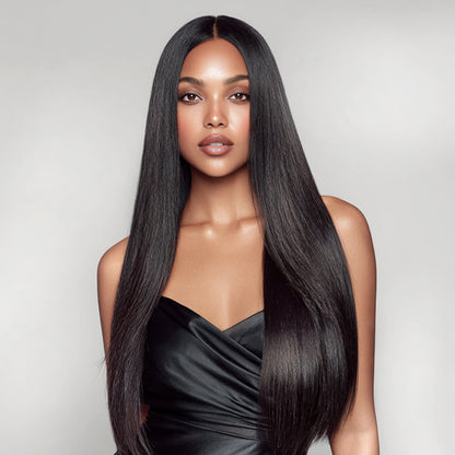 5x5 HD Front Lace Wig 18-30 inch Straight Human Hair Wig 200% Density