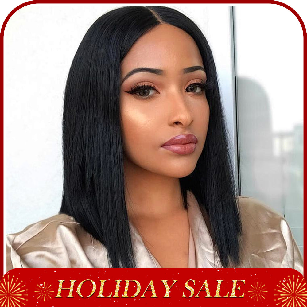 BOB 10-16 inch 6x2 HD Front Lace Human Hair Nature Black