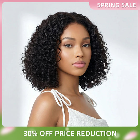 BoB 4x4 HD Front Lace Wig 10-16 inch  Kinky Curly 100% Human Hair Wig