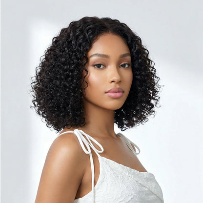 BoB 4x4 HD Front Lace Wig 10-16 inch  Kinky Curly 100% Human Hair Wig 200% Density