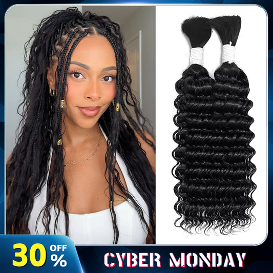 15A Grade 100% Human Hair Deep Wave Hair Extensions  Natural Color