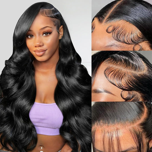 13x4 HD Front Lace Wig 26 inch Body Wave wig 100% Human Hair Wig 200% Density