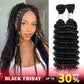 15A Grade 100% Human Hair Deep Wave Hair Extensions  Natural Color