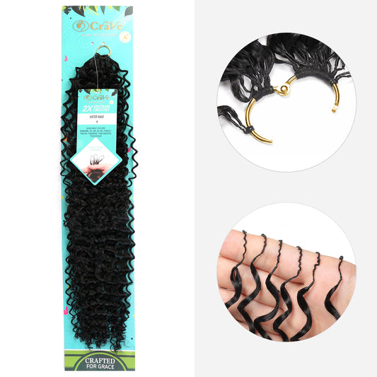 Feather Crochet Hair Water Wave 12-16inch
