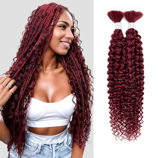 14-28 inch Water Wave Human Braiding Hair (99J)