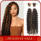 Human Braiding Hair for Boho Knotless Braids 2 Bundles 100g 18 Inch 12A Brazilian Virgin Highlight Balayage 4/30 Color Water Wave Bulk Human Hair No Weft Boho Hair for Braiding