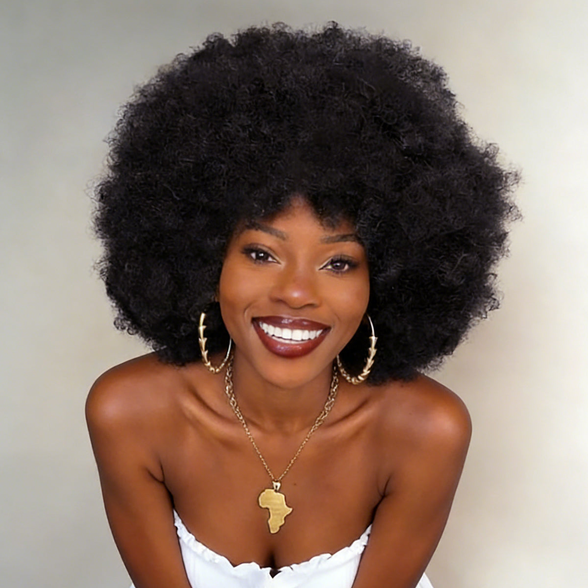 Afro Wigs 100% Human Hair nature color