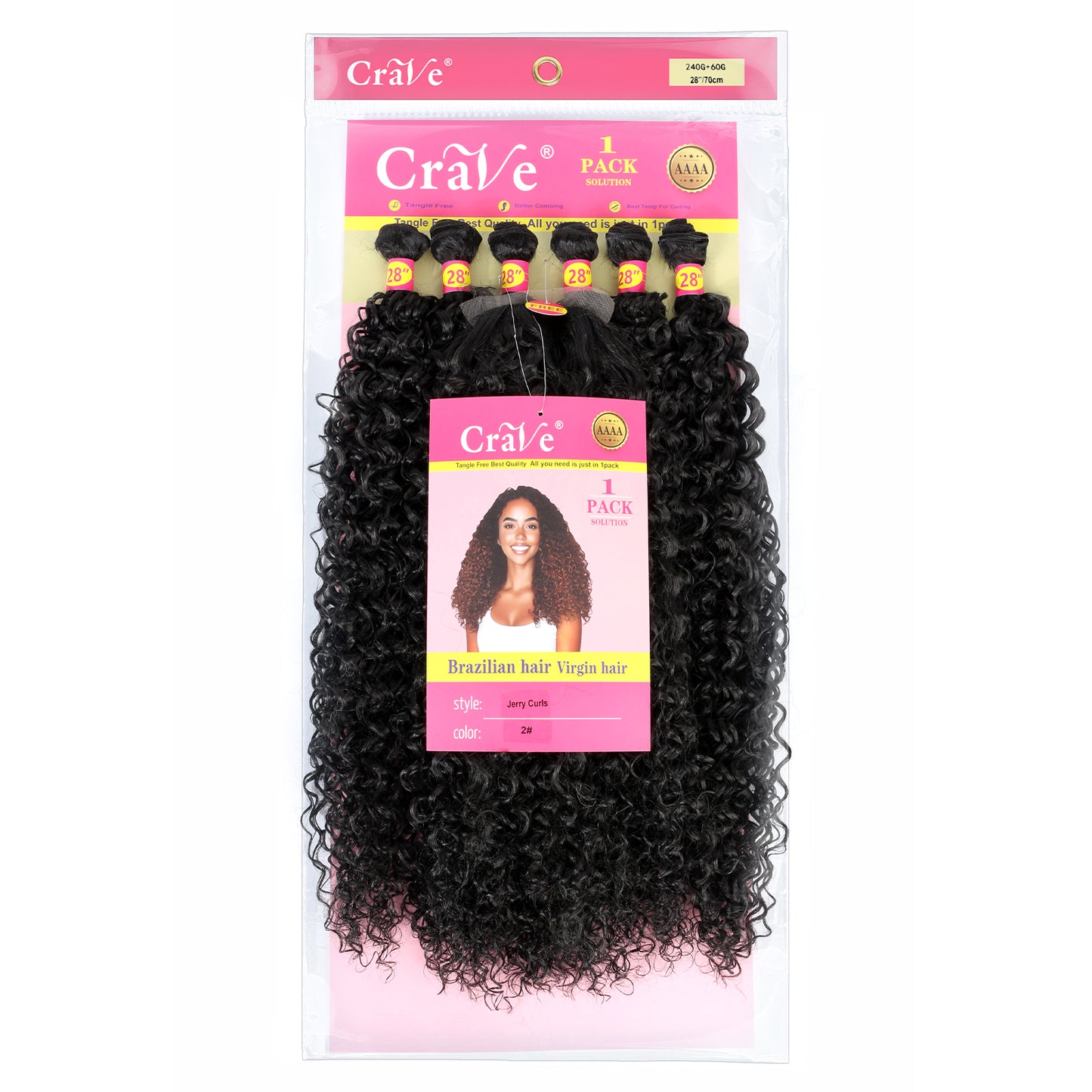 Jerry Curls Synthetic Hair Set 6+1 pieces / 28inch