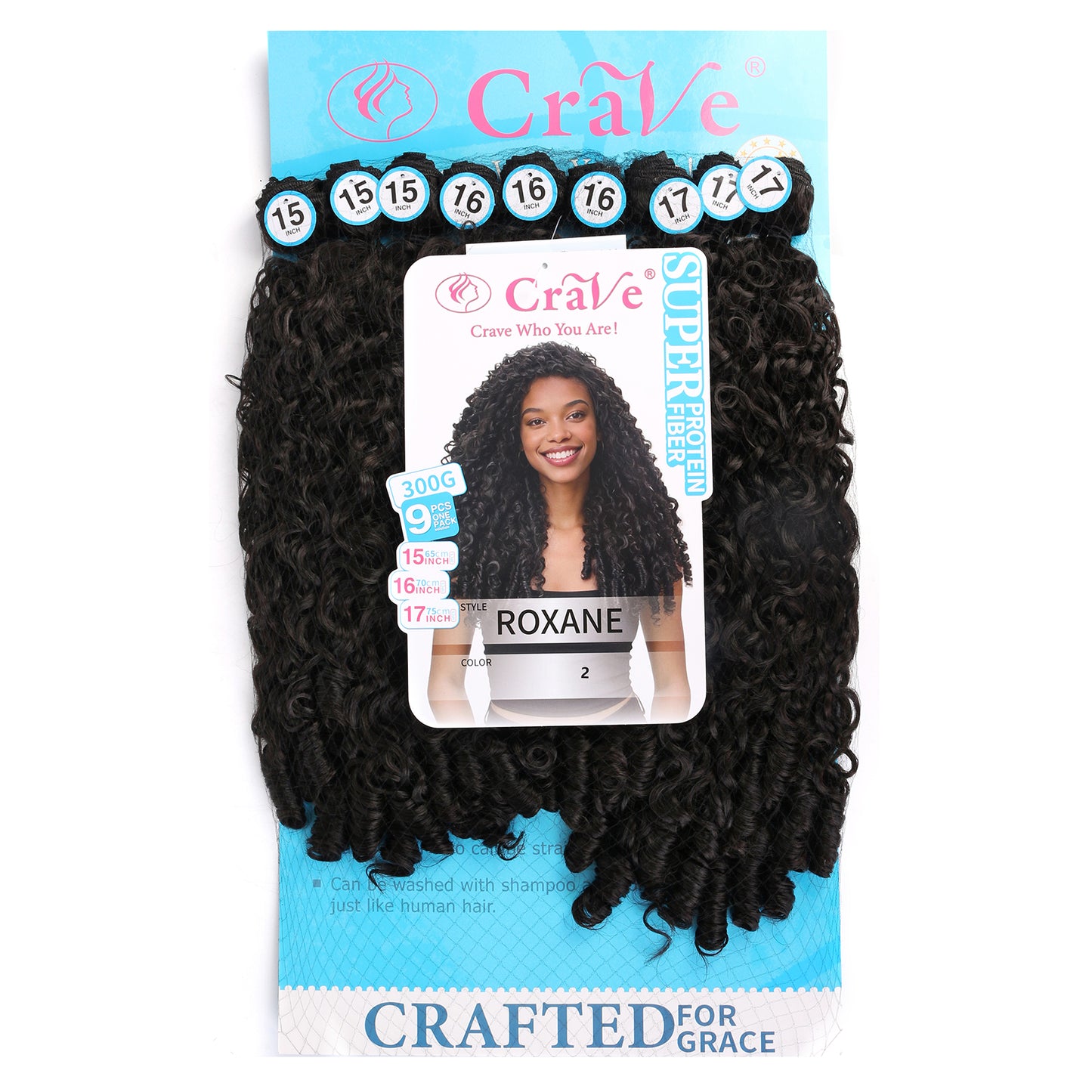 ROXANE Synthetic Hair Set 9 pieces / 15-16-17inch