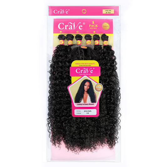 Jerry Curls Synthetic Hair Set 6+1 pieces / 28inch