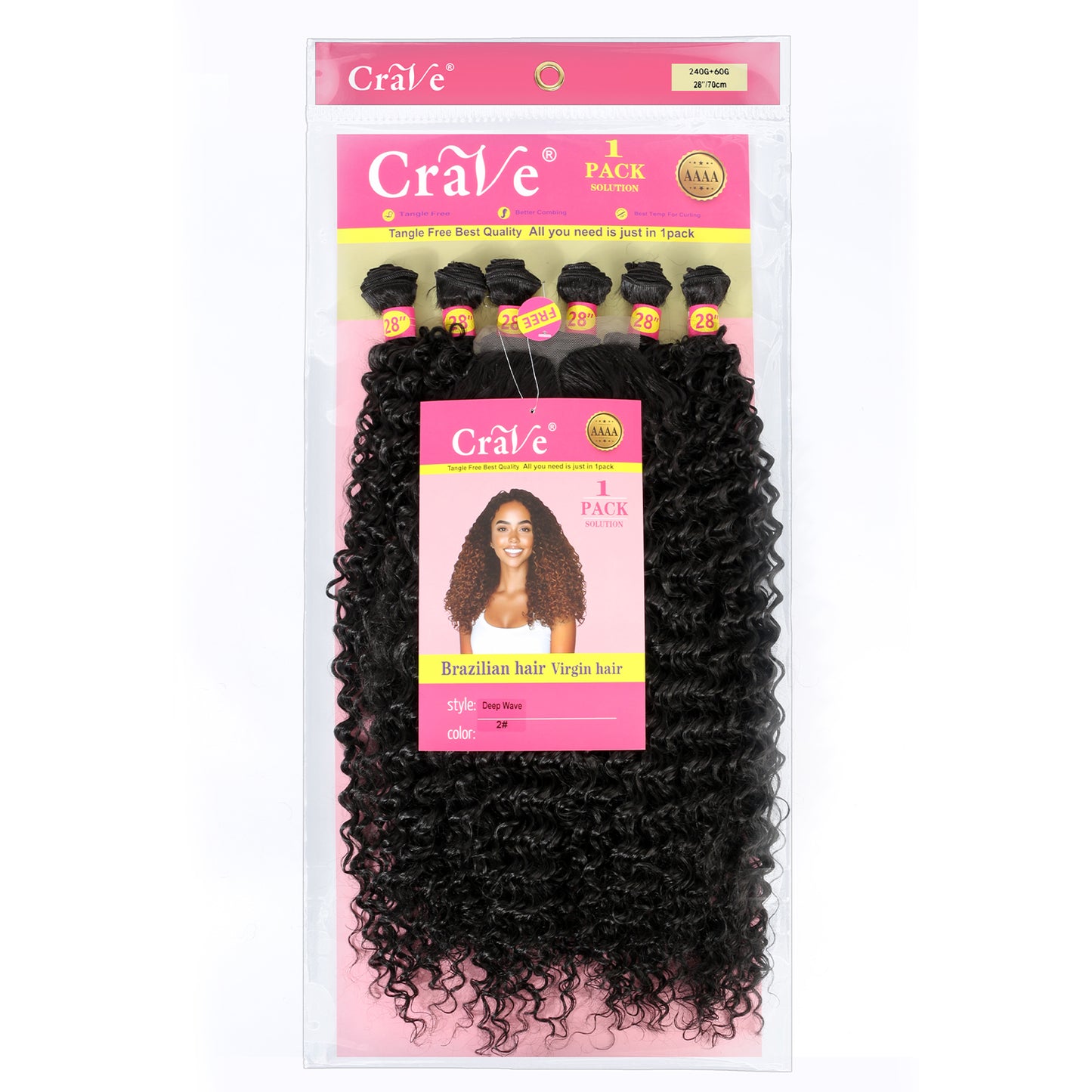 Deep Wave Synthetic Hair Set 6+1 pieces / 28inch