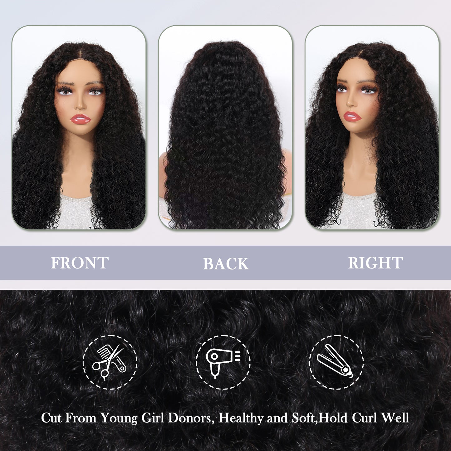 4x4 HD Front Lace Wig 18-30 inch  Kinky Curly Human Hair Wig
