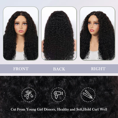 4x4 HD Front Lace Wig 18-30 inch  Kinky Curly Human Hair Wig 200% Density