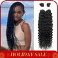 Human Braiding Hair for Boho Braids 100g 26 Inch Water Wave Bulk Human Hair for Braiding Knotless 100% Unprocessed 12A Brazilian Virgin Hair Extensions 2 Bundles/Pack Natural Color