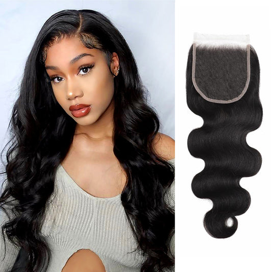 5x5 Transparent HD Lace Closure Human Hair Body Wave 12A Brazilian Virgin Human Hair Natural Color 8-22 Inch