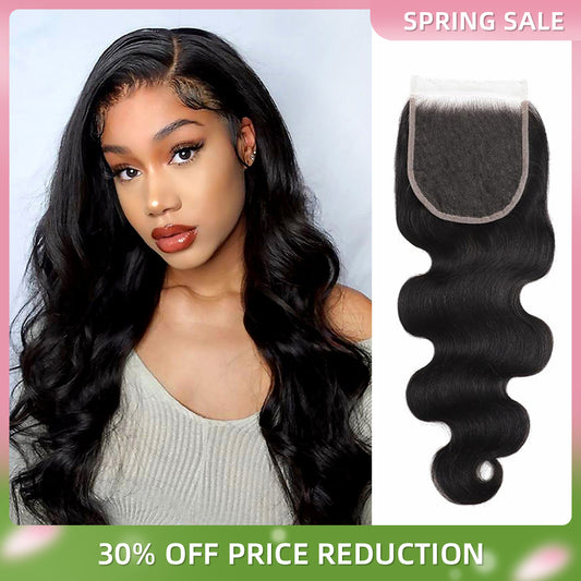 5x5 Transparent HD Lace Closure Human Hair Body Wave 12A Brazilian Virgin Human Hair Natural Color 8-22 Inch