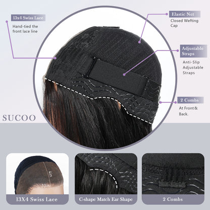 13x4 HD Front Lace Wig 28 inch Straight wig 100% Human Hair Wig 200% Density