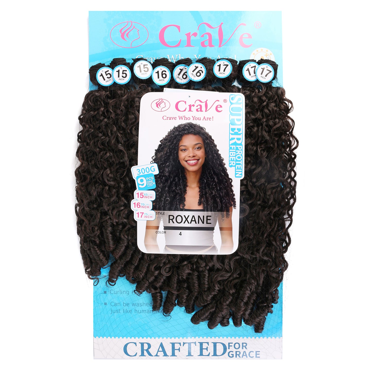 ROXANE Synthetic Hair Set 9 pieces / 15-16-17inch
