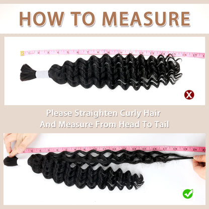14-28 inch Deep Wave Human Braiding Hair (P4/30)