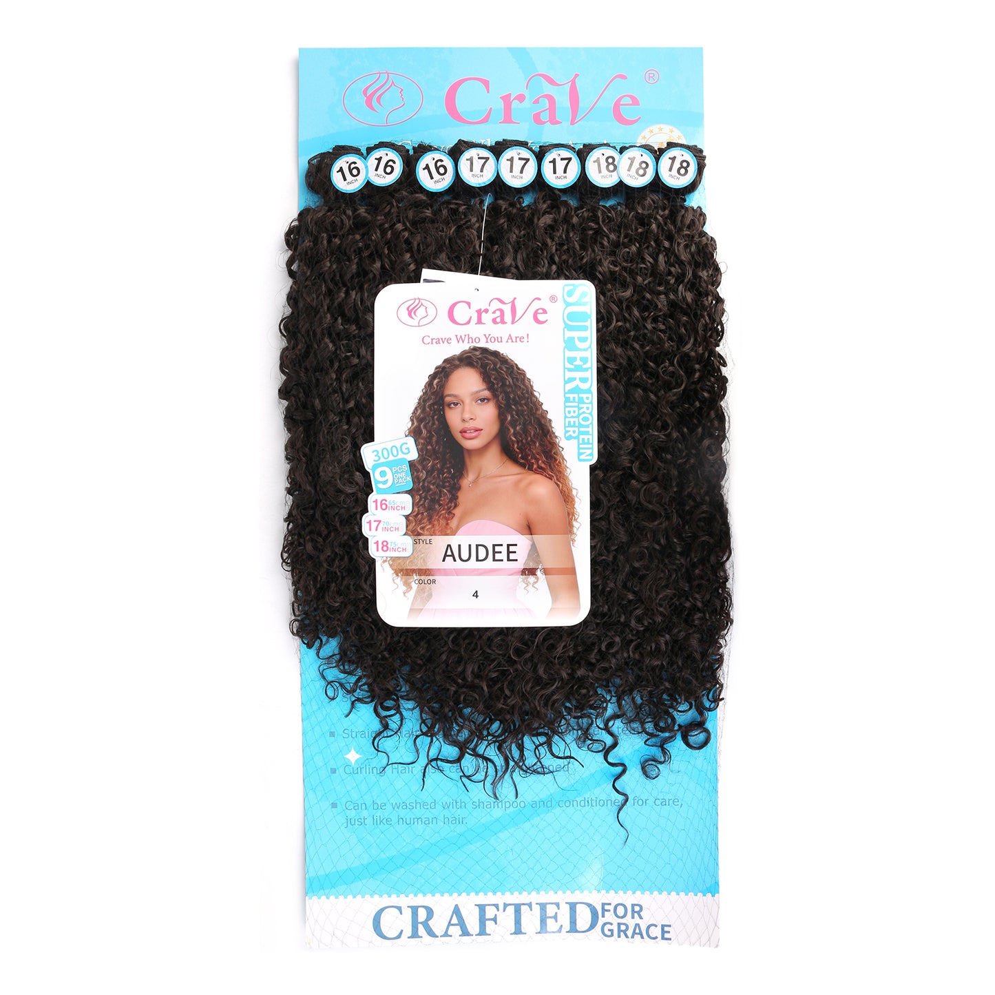 AUDEE Synthetic Hair Set 9 pieces / 16-17-18inch
