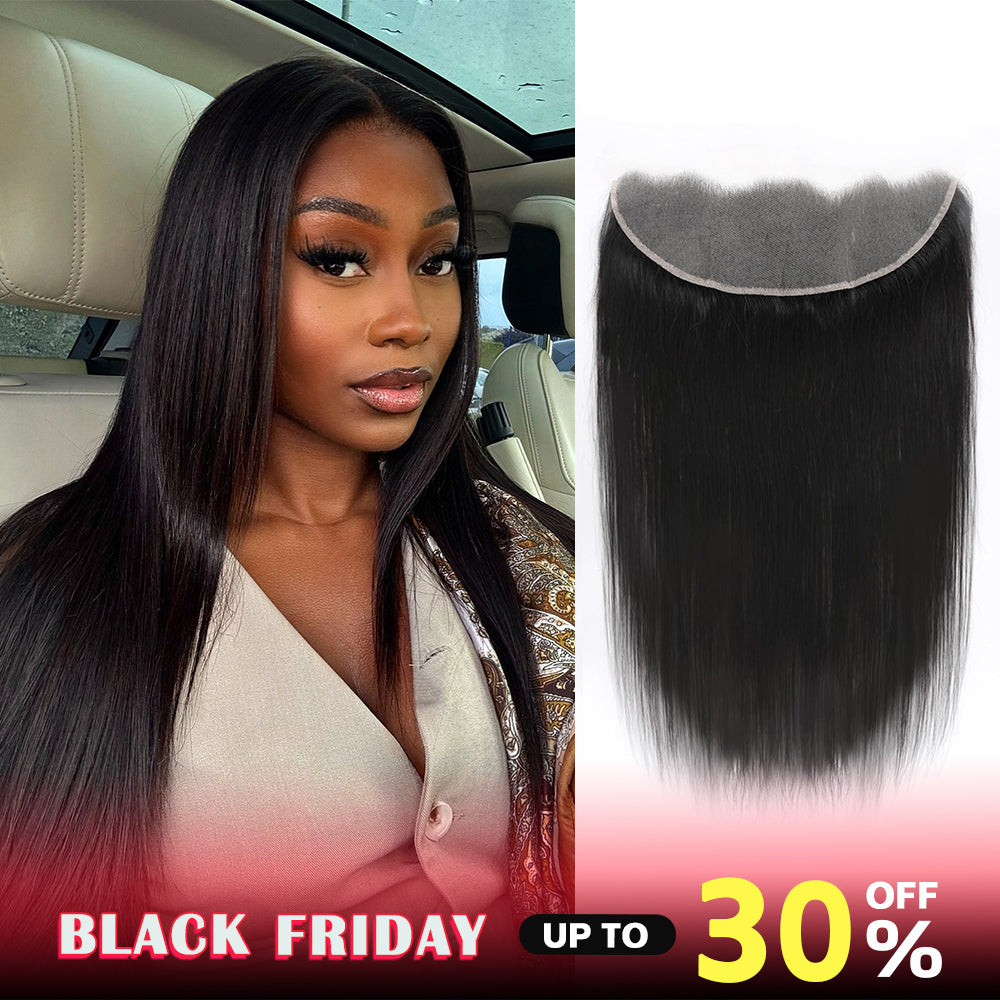 100% Human Hair 8-20inch 13x4 Lace Frontal Closure Straight Human Hair