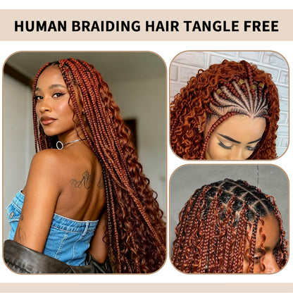 14-28 Inch Water Wave Braiding Human Hair (#350)