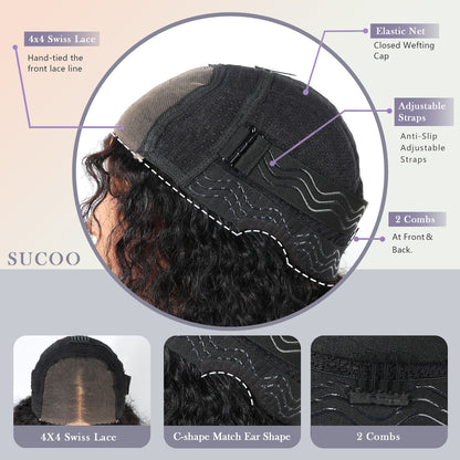 4x4 HD Front Lace Wig 18-30 inch  Kinky Curly Human Hair Wig 200% Density