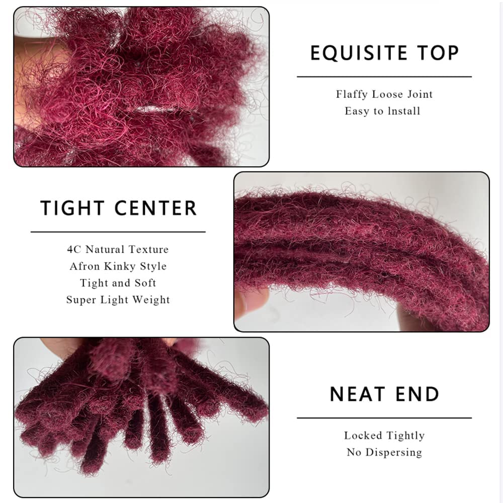 4-12 Inch 0.2-0.8cm Dreadlock Extensions 30locs 100% Human hair 99j