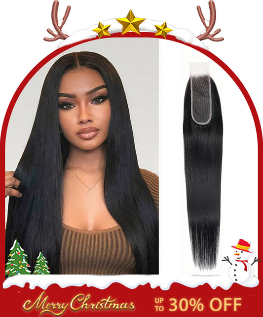 2x6 HD Lace Closure Straight Human Hair 8-22 inch