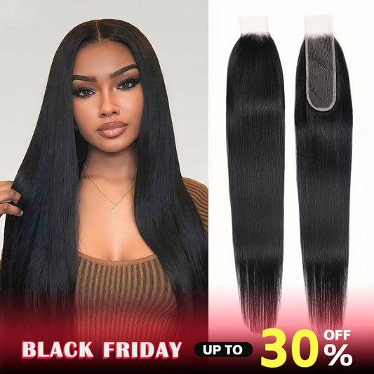 2x6 HD Lace Closure Straight Human Hair 8-22 inch