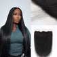 13x4 Lace Frontal Closure Straight Human Hair Transparent HD Lace Frontal Closure Free Part 150% Density Brazilian Virgin Human Hair Pre Plucked with Baby Hair (8-20 Inch Natural Color)