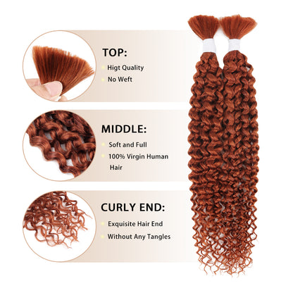 14-28 Inch Water Wave Braiding Human Hair (#350)
