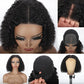 Wear and Go Glueless Wigs Human Hair Pre Plucked Pre Cut for Black Women 4x4 Kinky Curly Bob Wig Human Hair Glueless  200% Density Natural Color 10-16 Inch